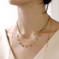 Shimmery Discs & Faceted Beads Necklace