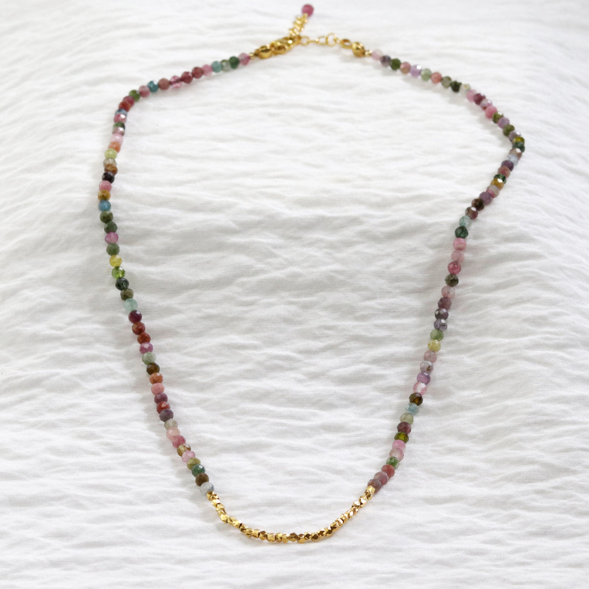 Beaded & Faceted Nugget Necklace