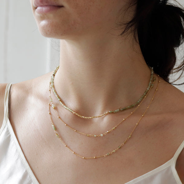 Beaded & Faceted Nugget Necklace