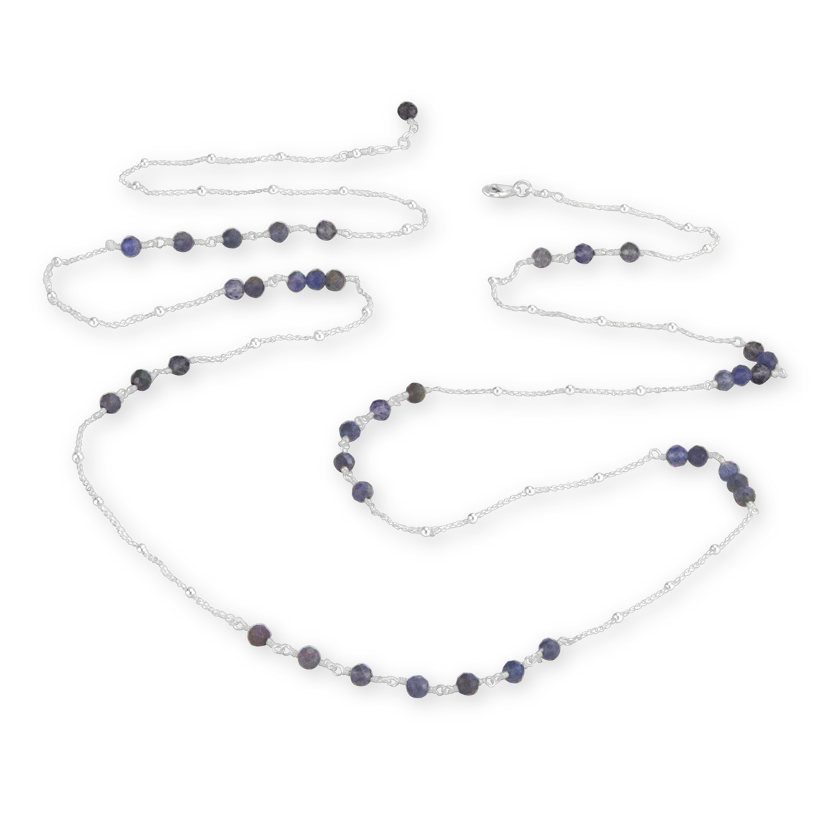 Long Beaded Satellite Chain Necklace