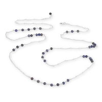 Long Beaded Satellite Chain Necklace