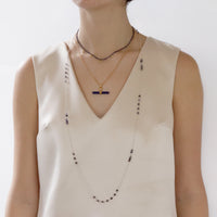 Large Gemstone T-Bar Pendant