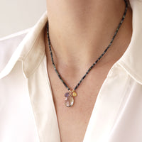 Blue Tourmaline Cluster Necklace