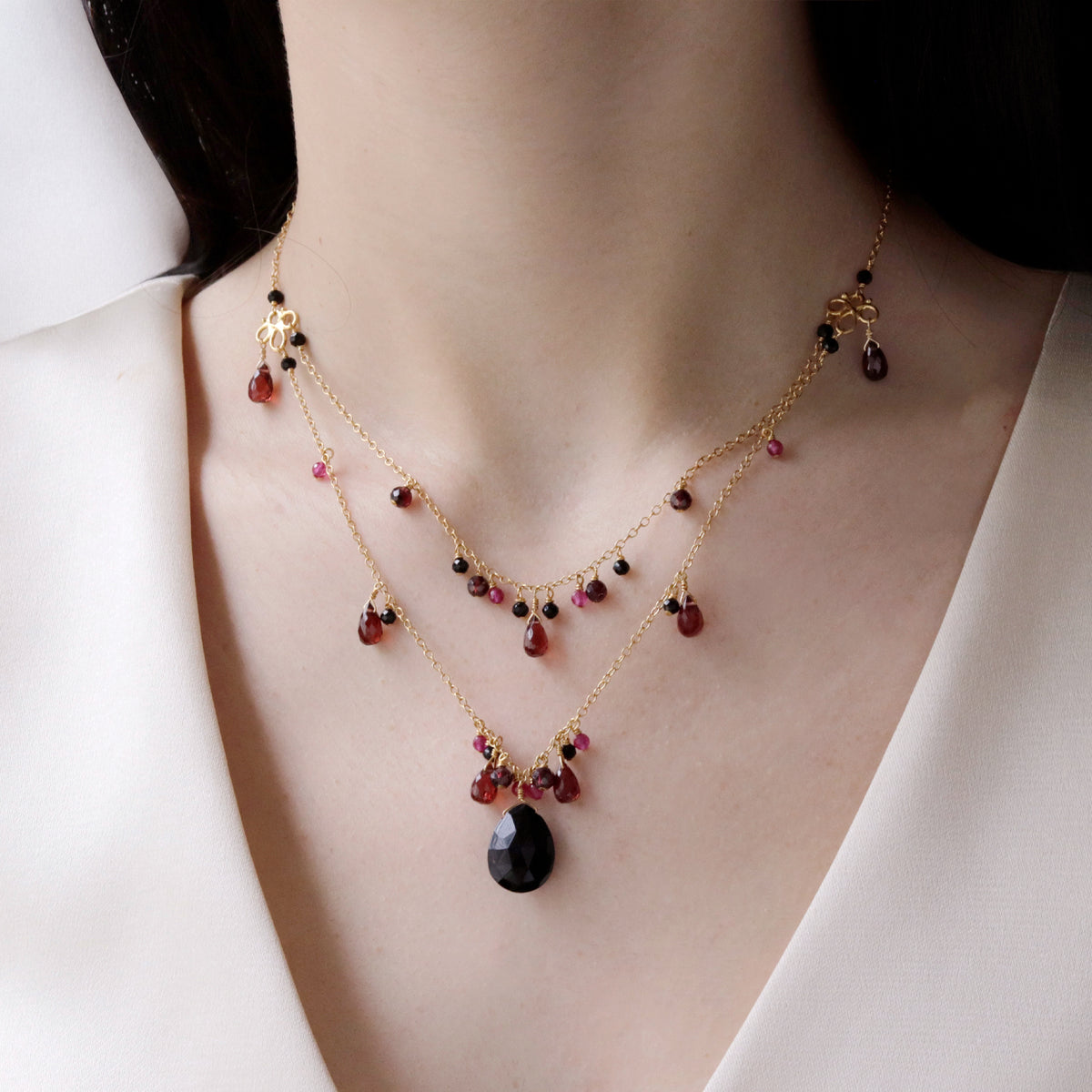 Gothic Double Tiered Statement Necklace