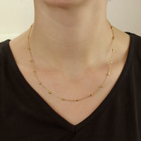Faceted Satellite Chain Necklace