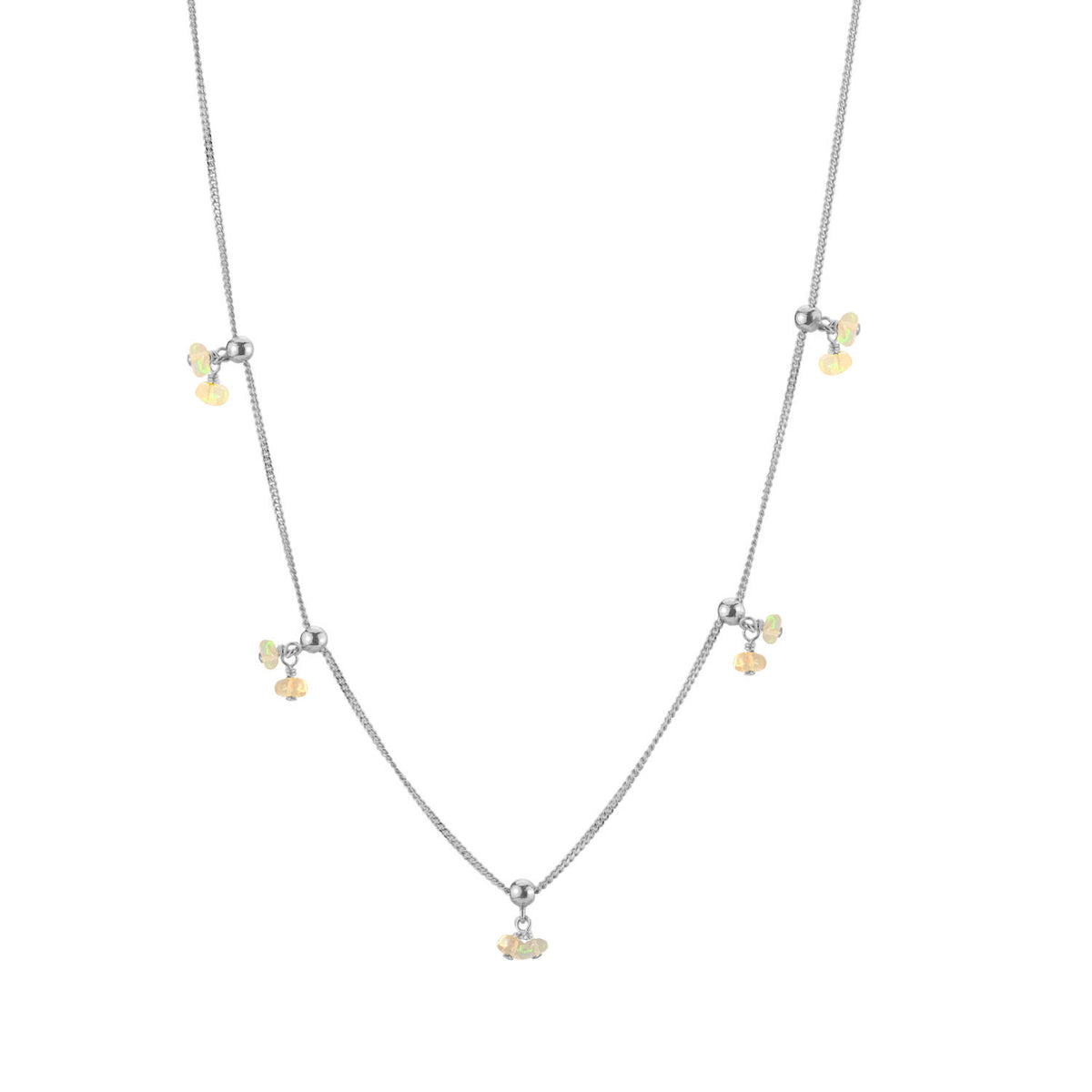 Delicate Adjustable Opal Necklace