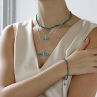 Small Gemstone T-Bar Pendant