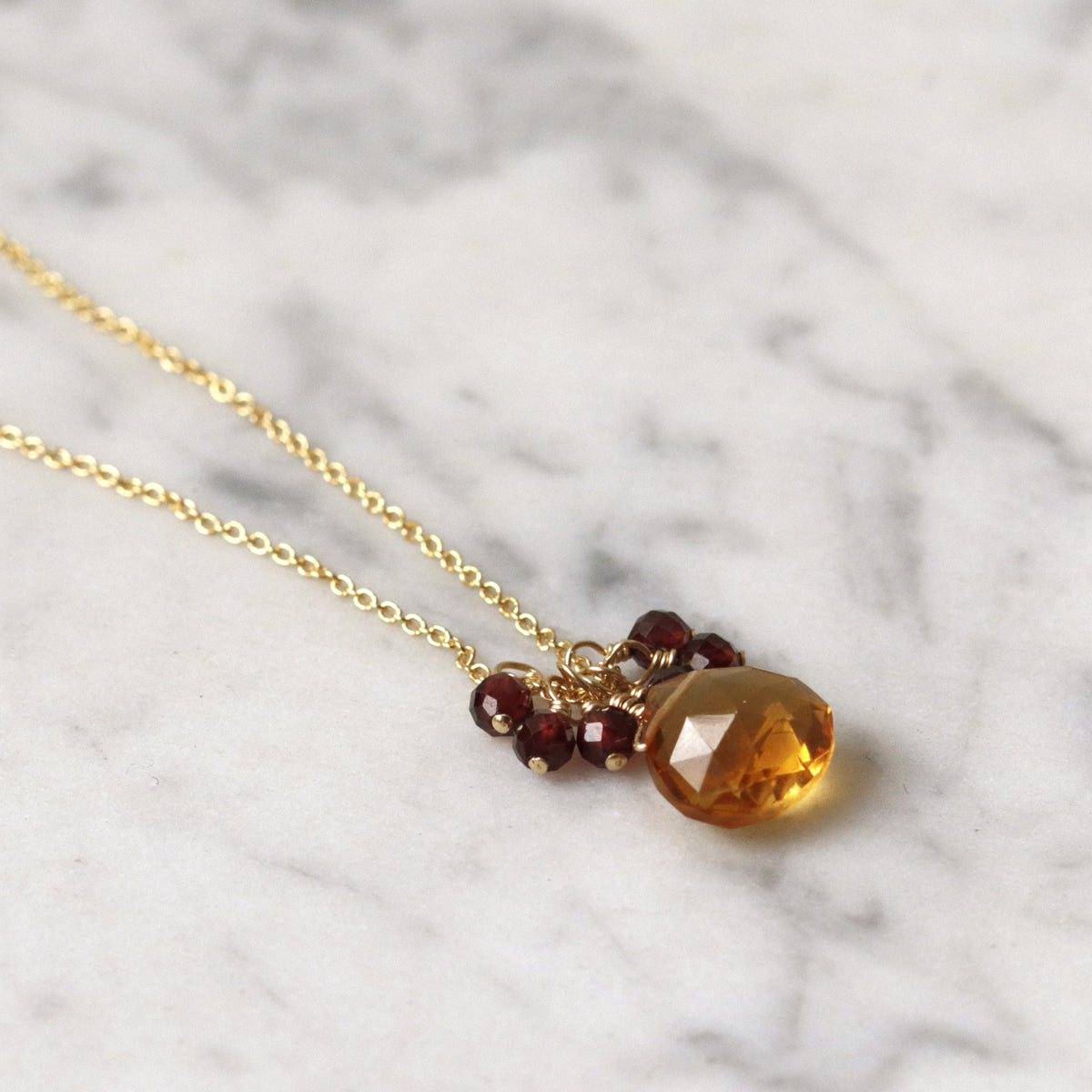 Gemstone & Cluster Pendant