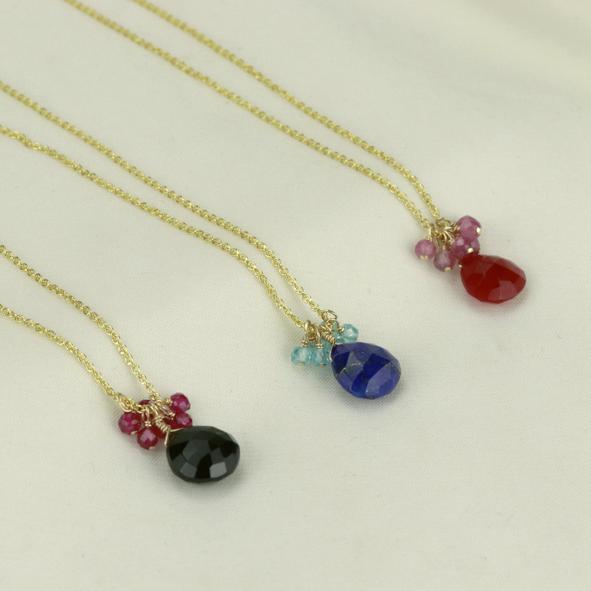 Gemstone & Cluster Pendant