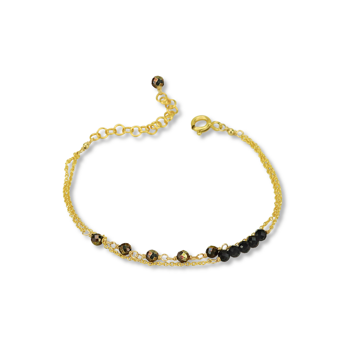Beaded Double Chain Bracelet