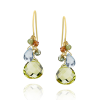 Red Quartz Cluster Earrings