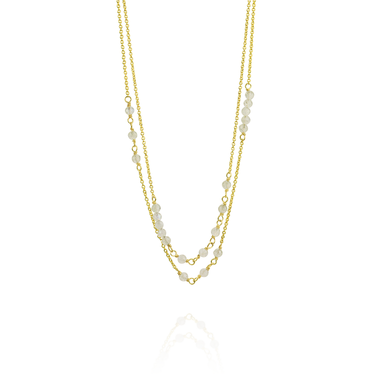 Beaded Double Chain Necklace