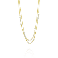 Beaded Double Chain Necklace
