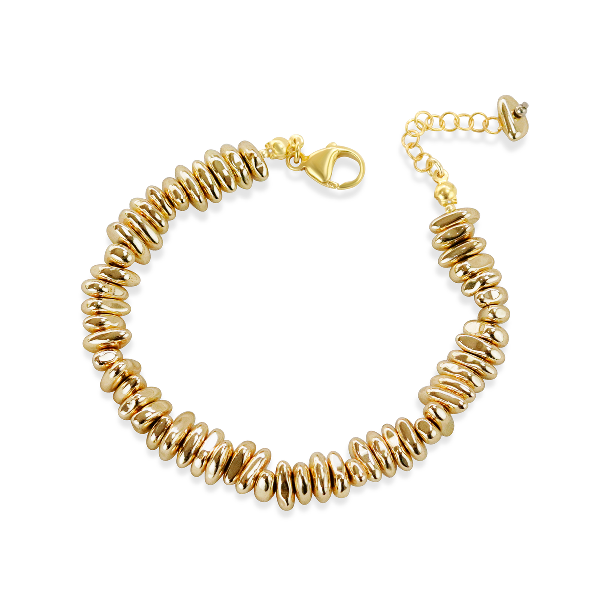 Plated Hematite Nugget Bracelet