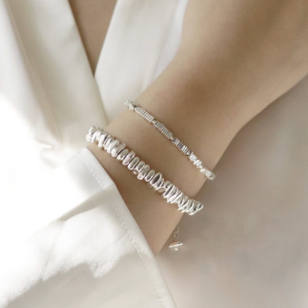 Plated Hematite Nugget Bracelet