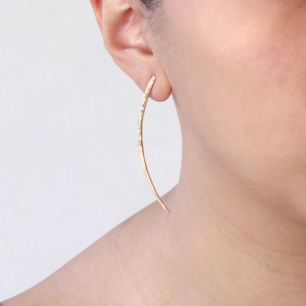 Hammered Curve Earrings