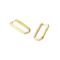 Long Rectangular Hoop Earrings