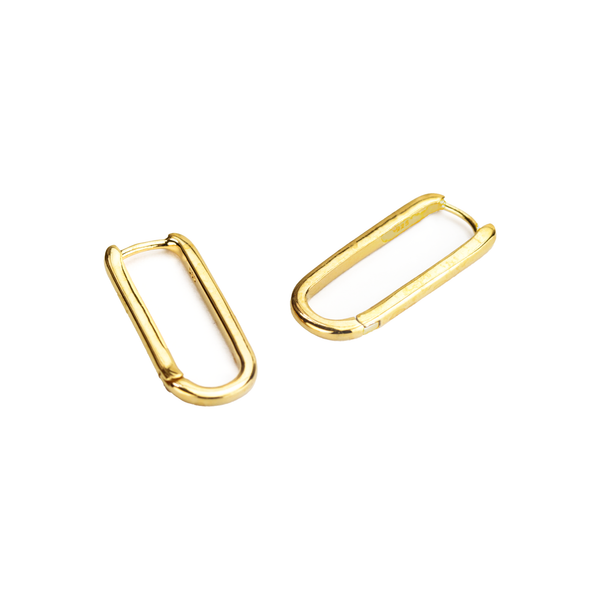 Long Rectangular Hoop Earrings