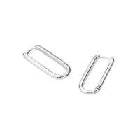 Long Rectangular Hoop Earrings