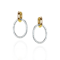 Textured Oval Huggie Earrings