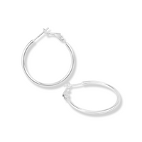 Round Latch Back Hoop Earrings