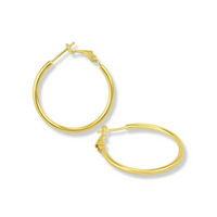 Round Latch Back Hoop Earrings