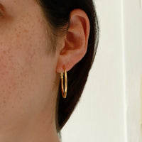 Round Latch Back Hoop Earrings