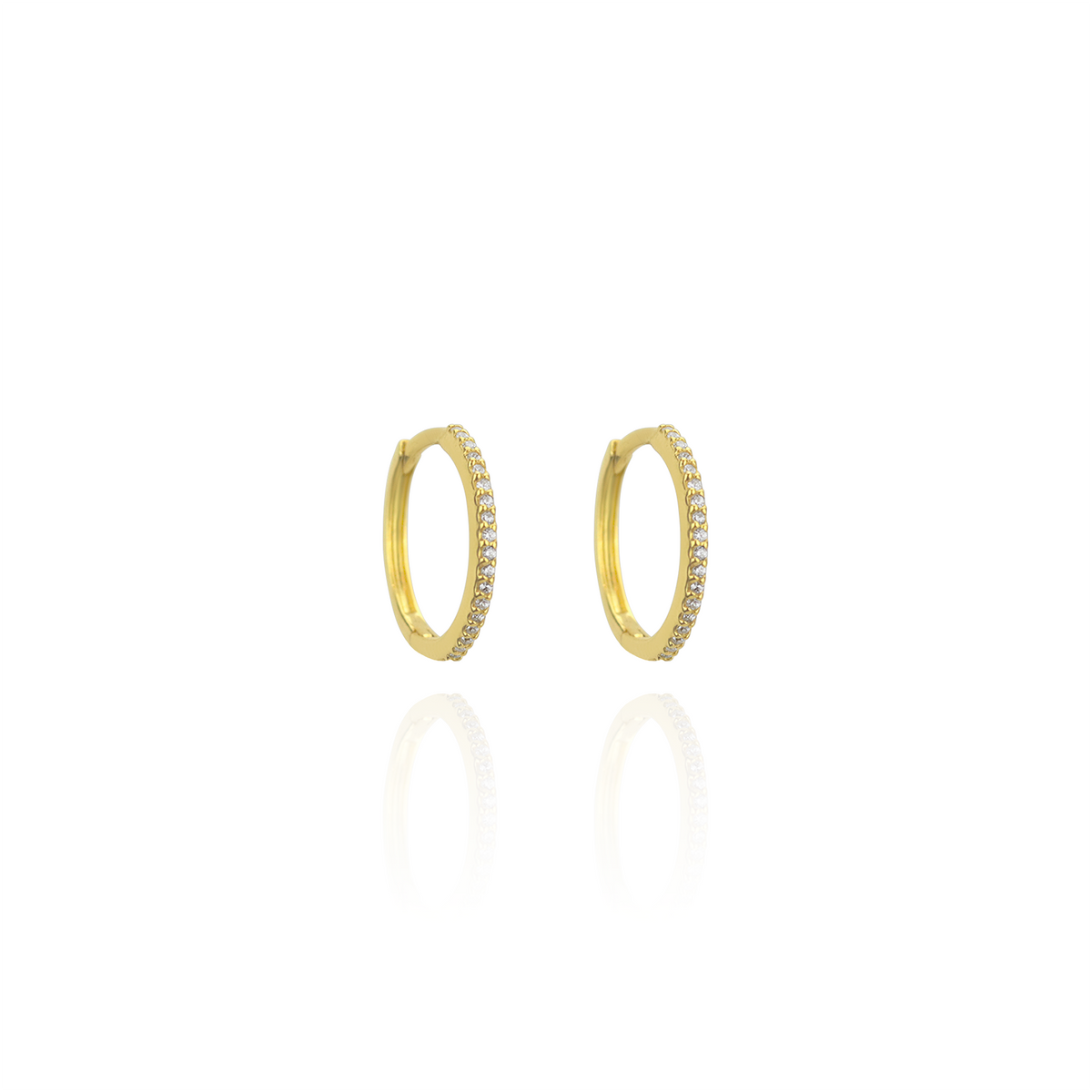 Clear Zircon Hoop Earrings