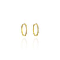Clear Zircon Hoop Earrings