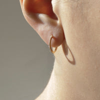 Clear Zircon Hoop Earrings