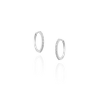 Clear Zircon Hoop Earrings