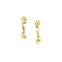 Mini Star Charm Hoops