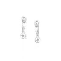 Mini Star Charm Hoops