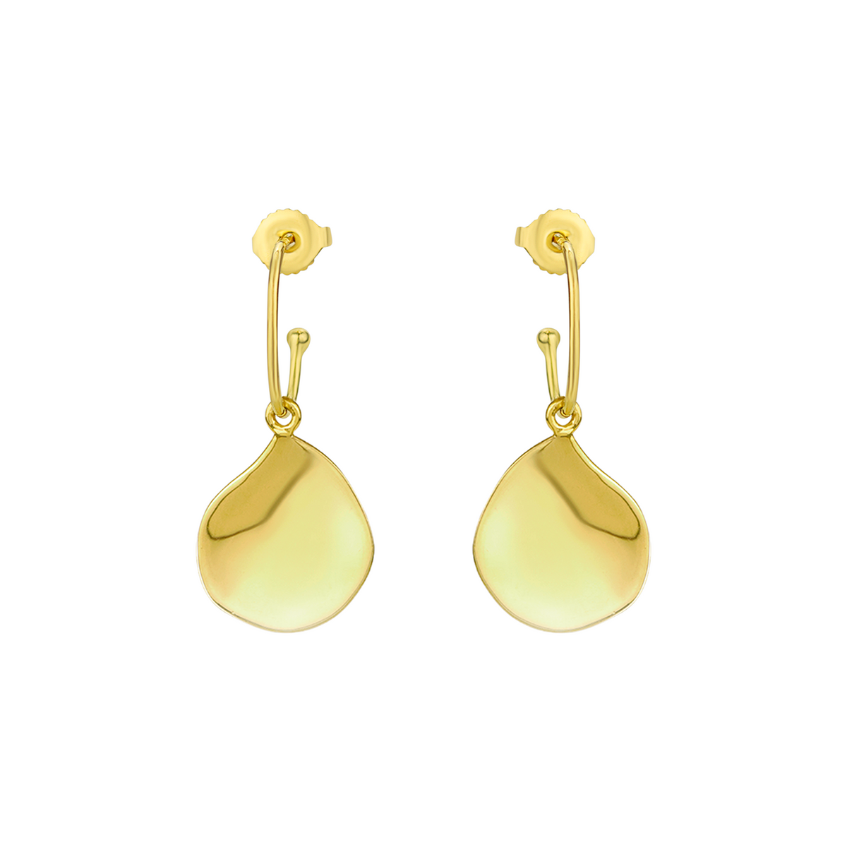 Flat Teardrop Oval Hoops