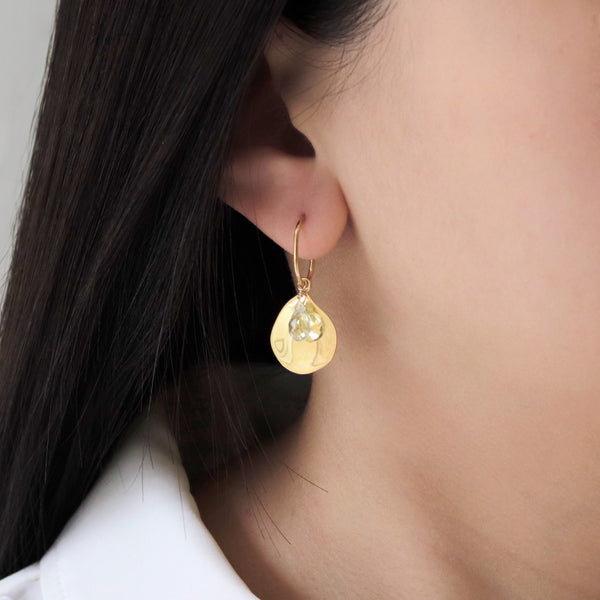 Flat Teardrop & Briolette Oval Hoops