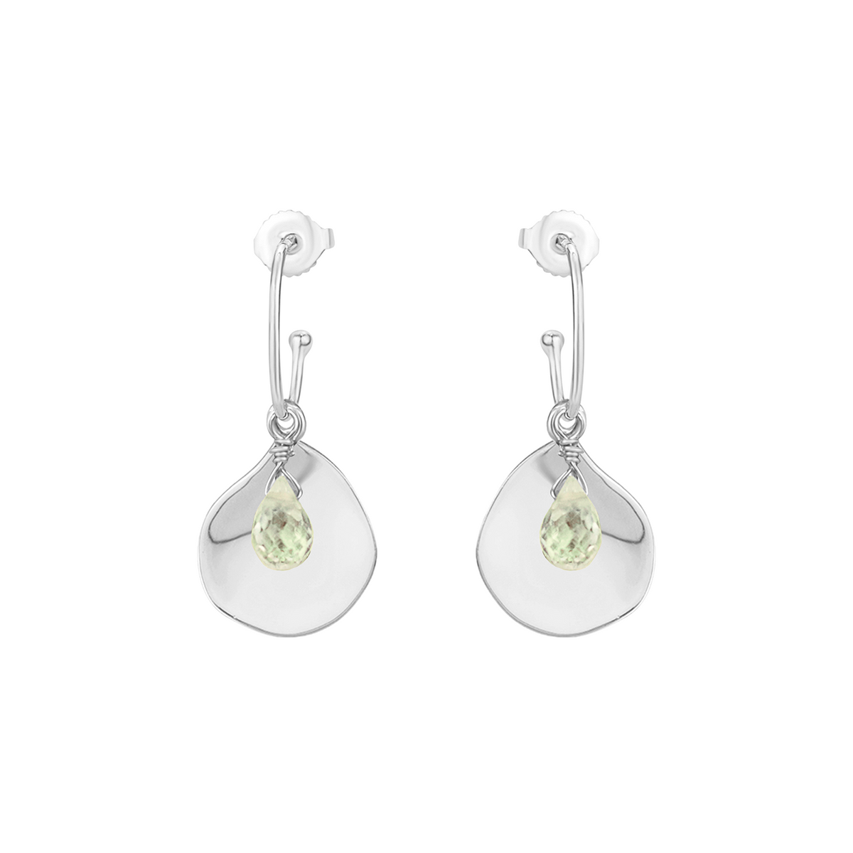 Flat Teardrop & Briolette Oval Hoops