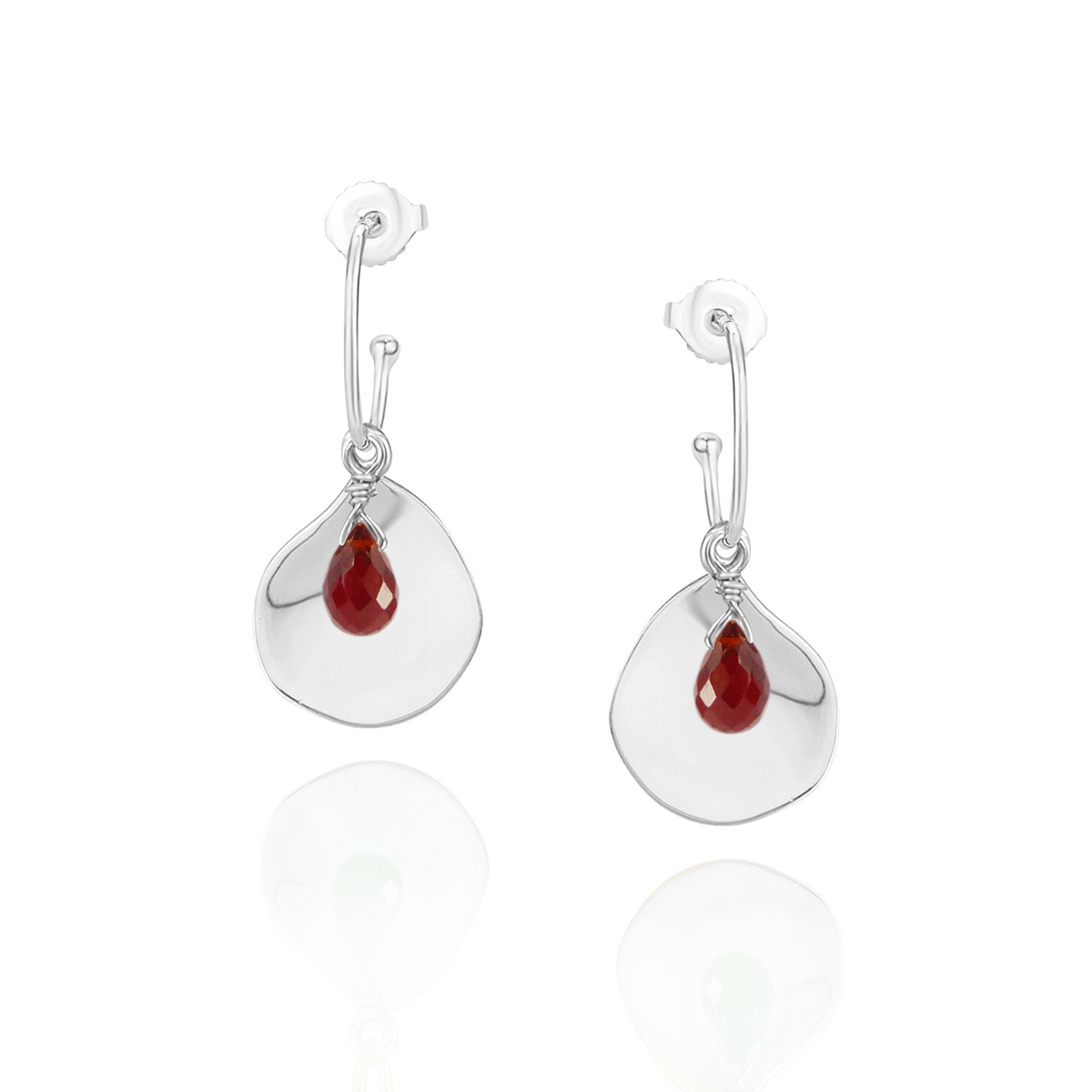 Organic Teardrop & Briolette Oval Hoops