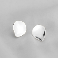 Flat Teardrop Studs