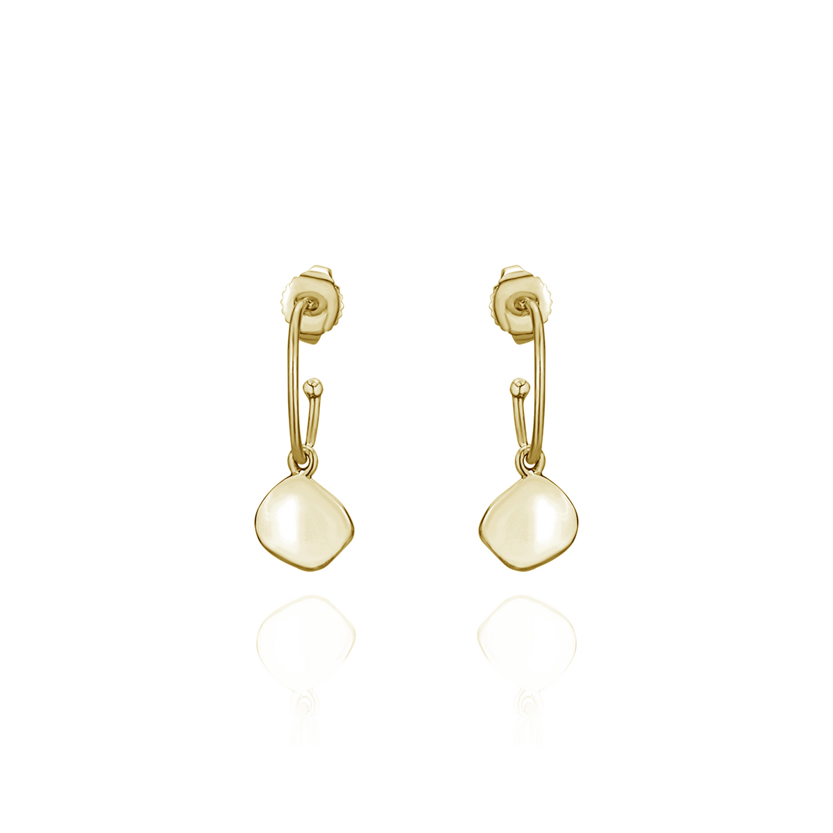 Ripple Textured Oval Hoops