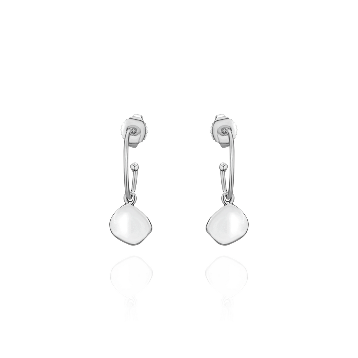 Ripple Textured Oval Hoops