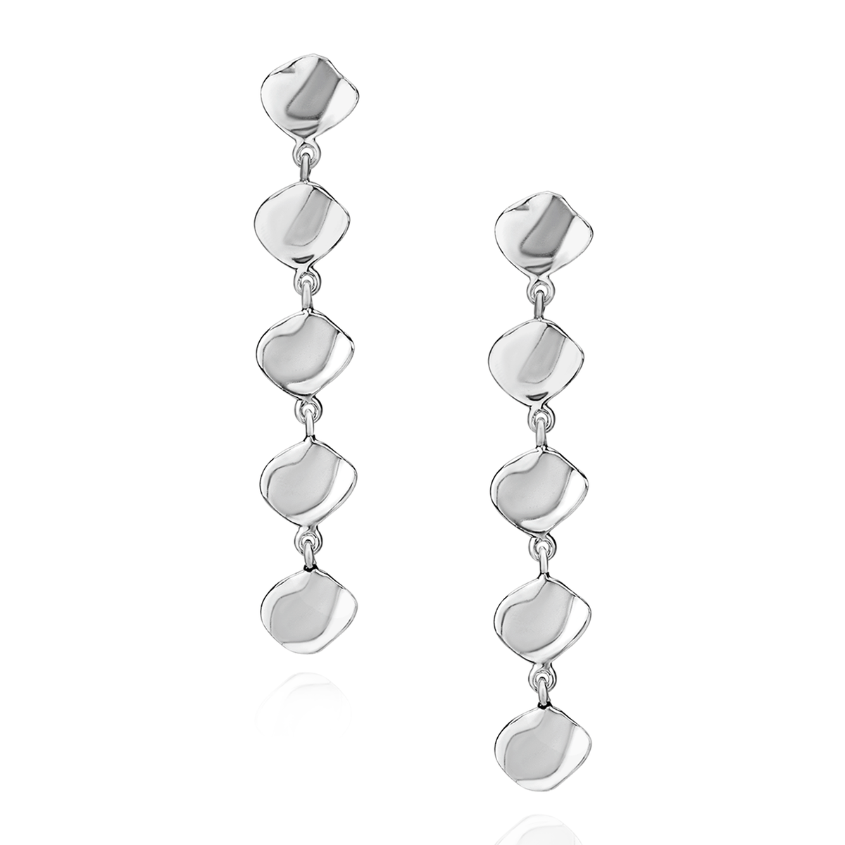 Ripple Textured Long Earrings