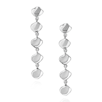 Ripple Textured Long Earrings