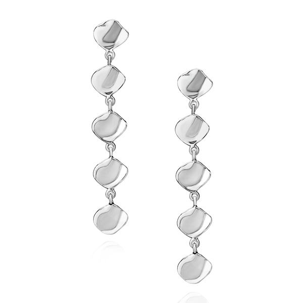 Ripple Textured Long Earrings