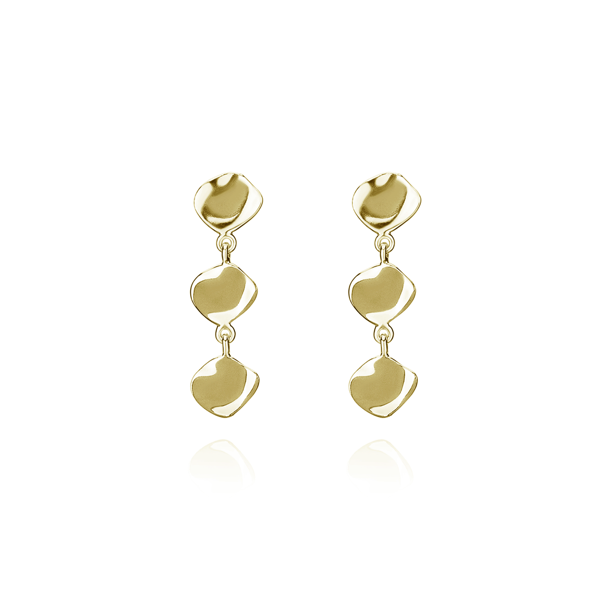 Ripple Textured Short Earrings
