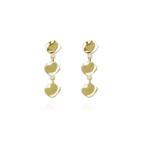 Ripple Textured Short Earrings