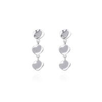 Ripple Textured Short Earrings