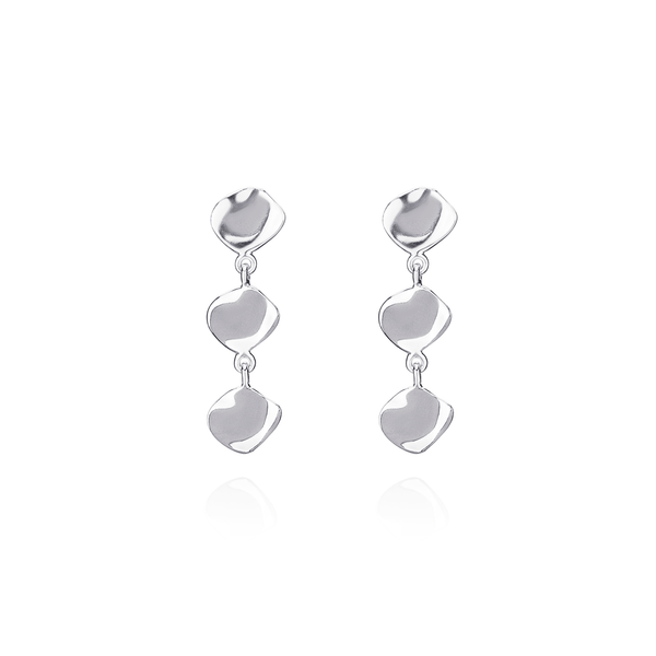 Ripple Textured Short Earrings