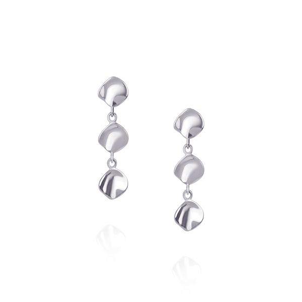 Ripple Textured Short Earrings