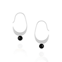 Gemstone Crescent Earrings