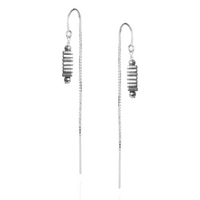 Plated Hematite Tile Threader Earrings